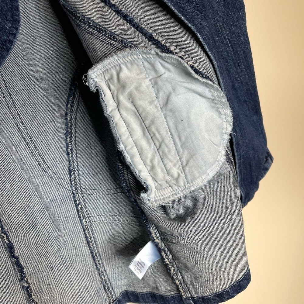 Elle denim short moto long sleeve zipper jacket - Picture 9 of 11
